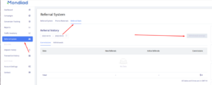 Mondiad referral commisions withdrawal
