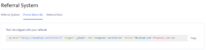 Mondiad referral system link snippet