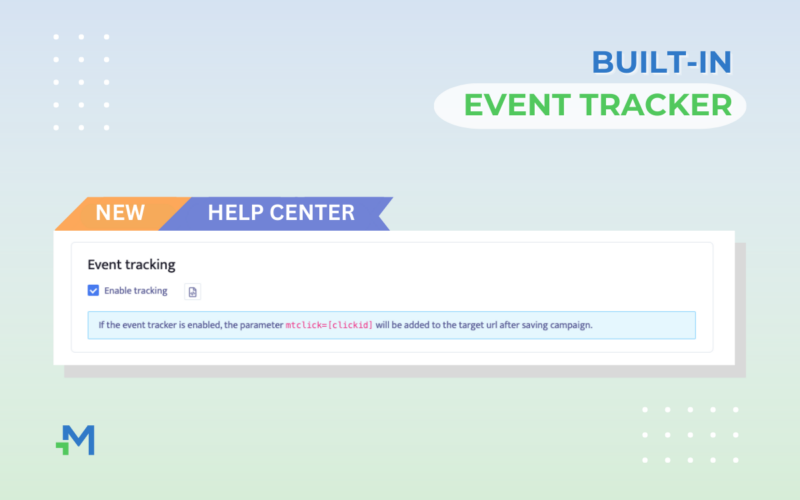 Mondiad built-in event tracker tool launch