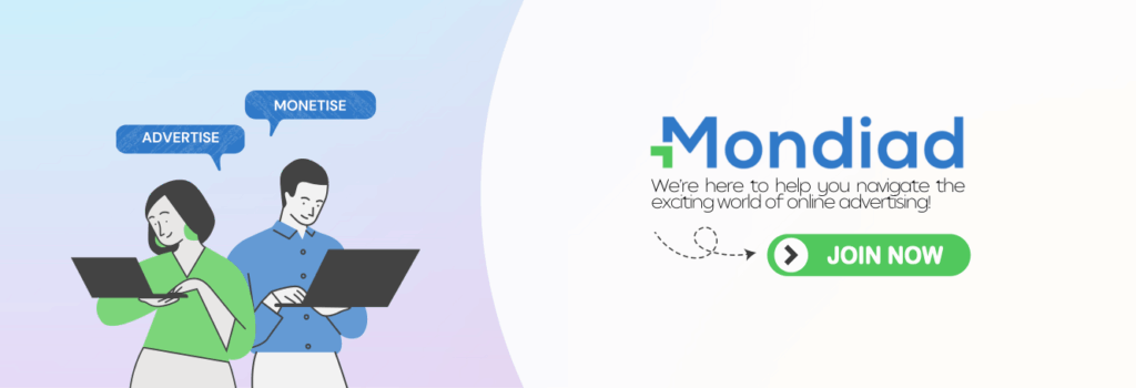 ad network Mondiad sign up button